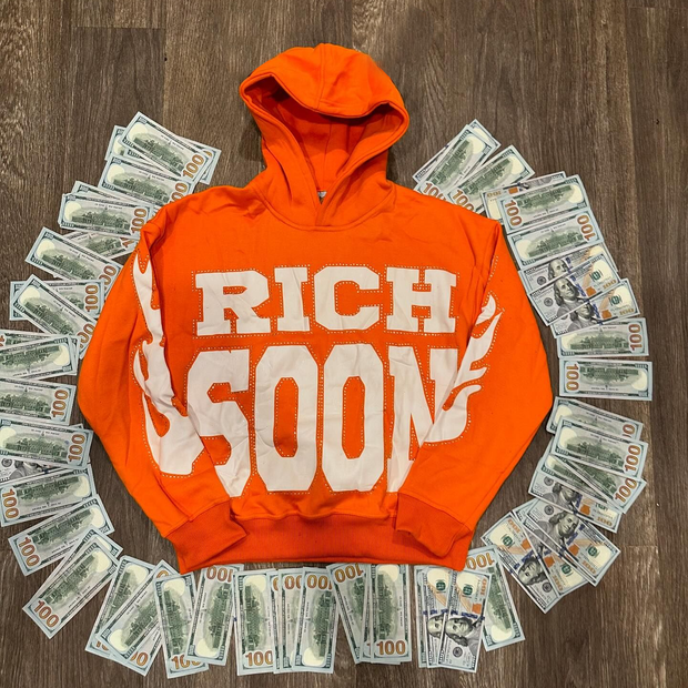 Oversized rhinestone hoodie