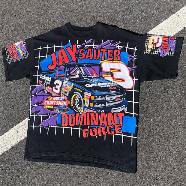 No. 3 Racing Print Short Sleeve T-Shirt