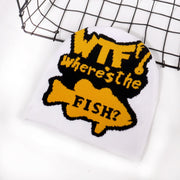 WTF letter jacquard knitted hat