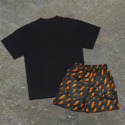 Retro Trend Street Short Sleeve Shorts Suit