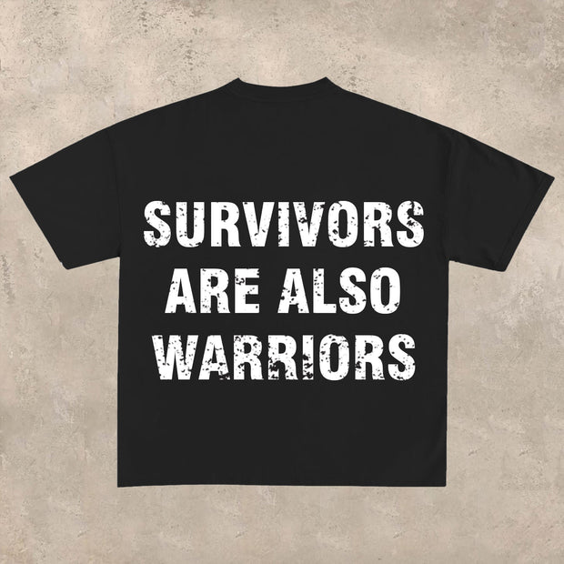 Survivors are also warriors T-shirt