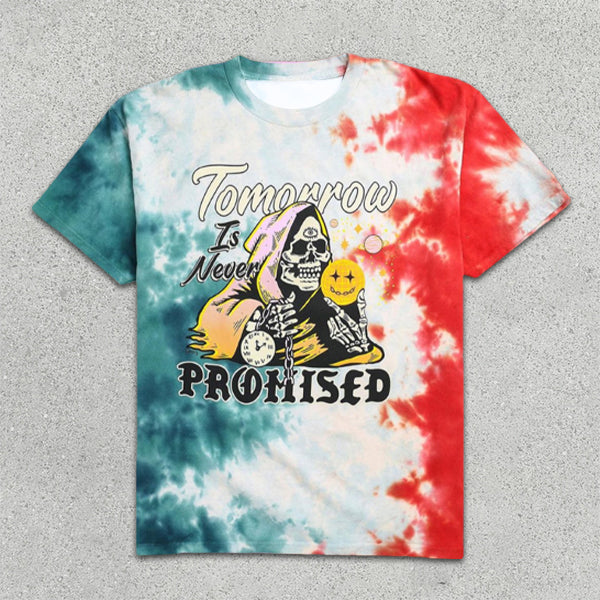 Gradient Skull Graphic Print Short Sleeve T-Shirt