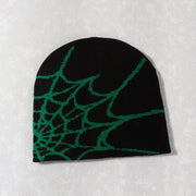 Spider web Y2K jacquard hat for men and women
