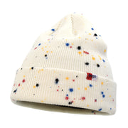Hand-painted knitted hats fashion big head circumference trend hats to keep warm student couple hedging cold hats