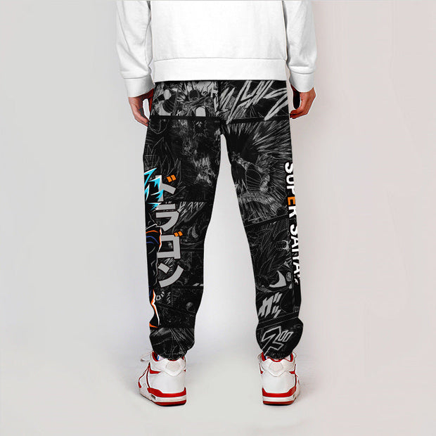 Men's casual loose cropped trousers overalls