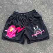 Personalized street style brand printed double-layer shorts