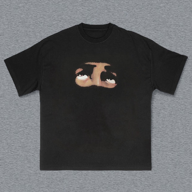 Eyes Print Short Sleeve T-Shirt
