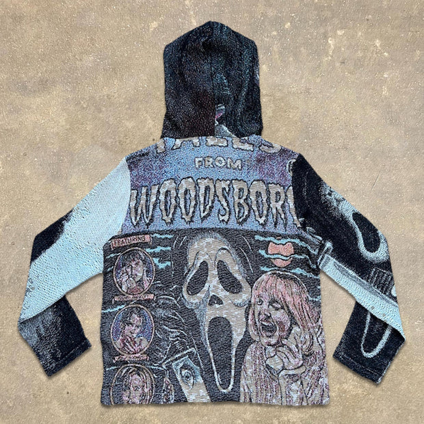 Scream Print Long Sleeve Hoodies