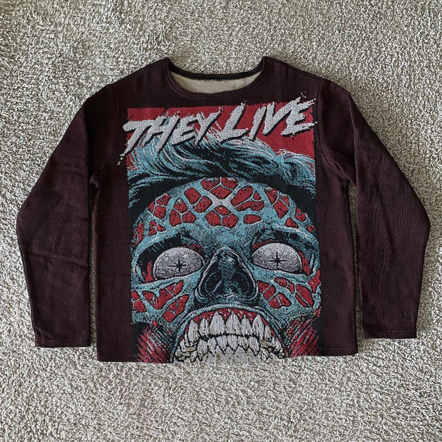 Personalized retro print vintage style men's sweatshirt