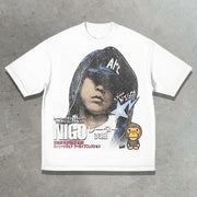 Ape Boys Casual Street Print Heavyweight T-shirt