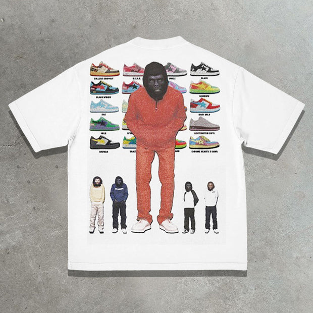 Ape Boys Casual Street Print Heavyweight T-shirt