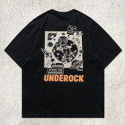 Skateboard Space Cat Graphic Tee