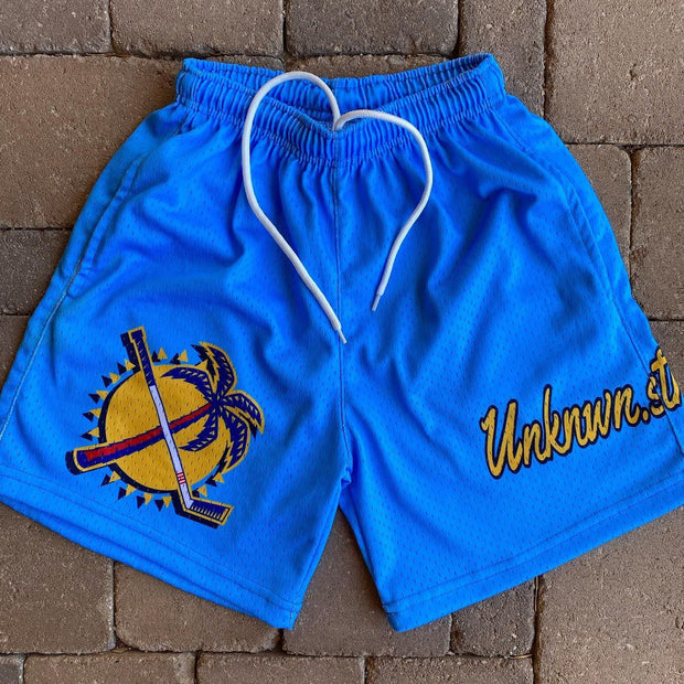 Unknwn Streetwear Baseball Print Mesh Shorts