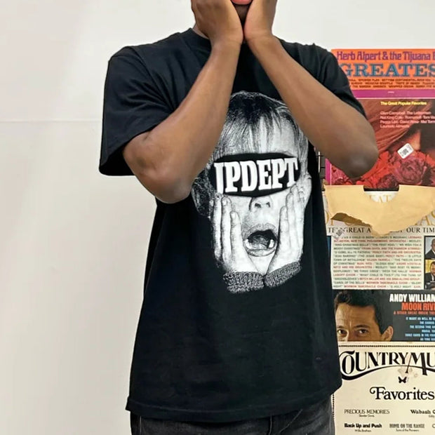 Horrified Boy Print T-Shirt