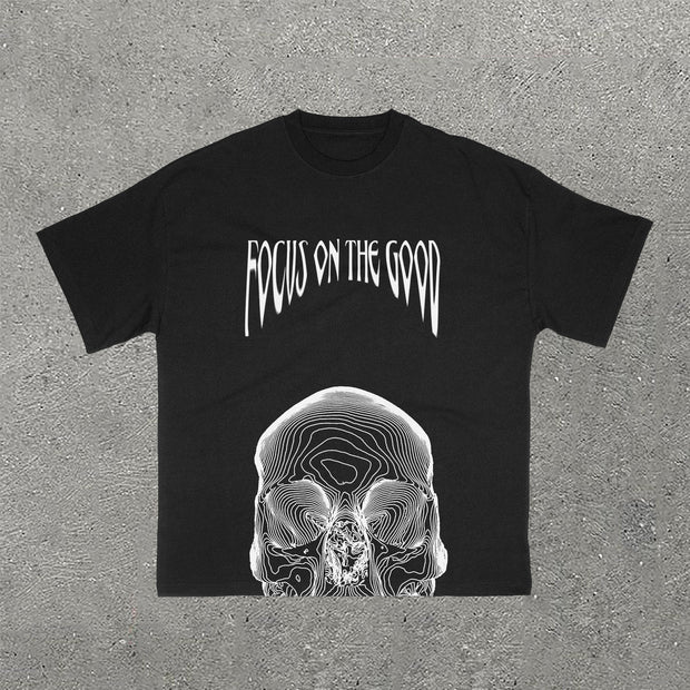 Focus On The Good Print Short Sleeve T-Shirt