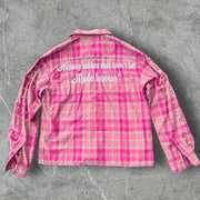 Casual Street Retro Color Plaid Flannel Shirt