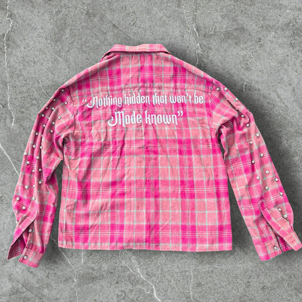 Casual Street Retro Color Plaid Flannel Shirt