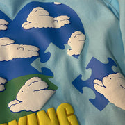 American retro love loose couple short-sleeved t-shirt