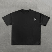 God Is With You Print Short Sleeve T-Shirt