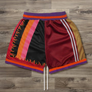 Contrasting Trendy Mesh Zipper Pocket Shorts
