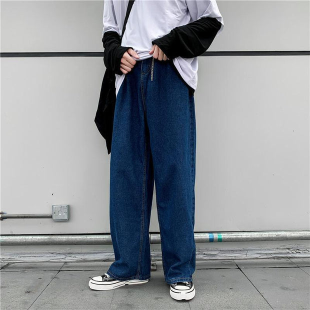 Butterfly street personality retro denim trousers