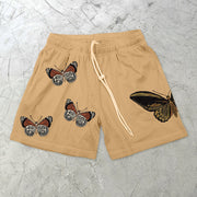 Retro Butterfly Casual Street Mesh Shorts