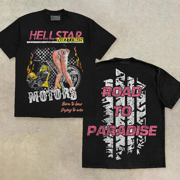 Vintage Hip Hop Fashion Sleeve T-Shirt