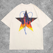 Flame Pentagram Graphic Tee