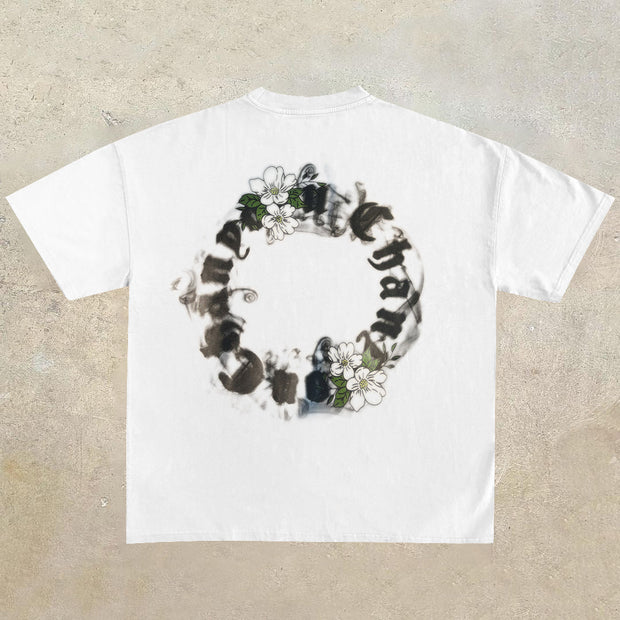 Art Print Fashion Short Sleeve T-Shirt Vintage