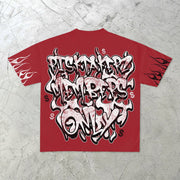 Retro hip-hop fashion brand short-sleeved T-shirt
