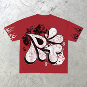 Retro hip-hop fashion brand short-sleeved T-shirt