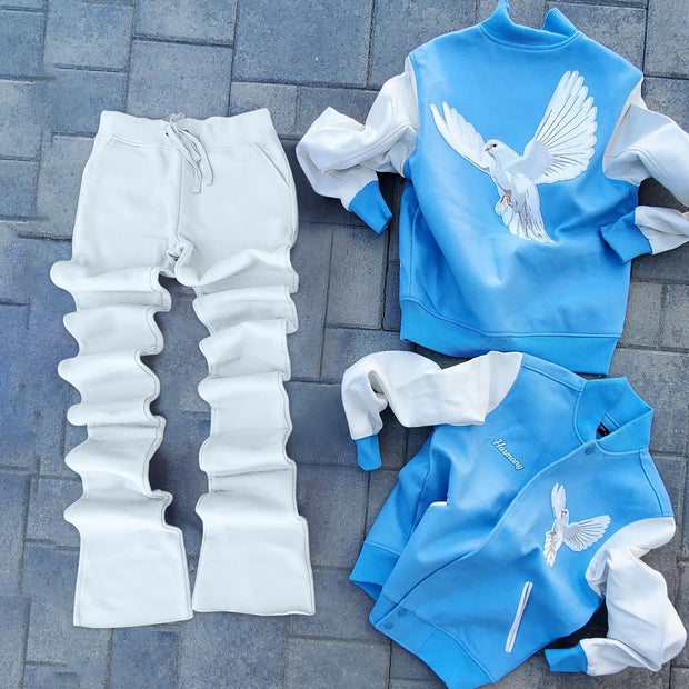 Fashionable pigeon baseball uniform pants two-piece set