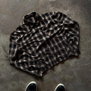 Starry sky casual screenshot vintage plaid flannel shirt