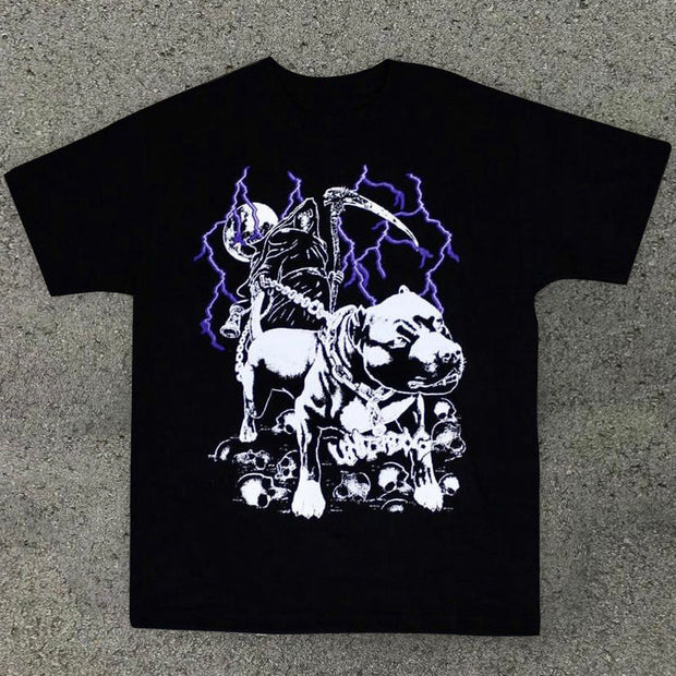 Fashion Print Personality Street Style Short Sleeve T-Shirt