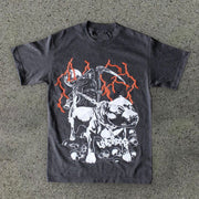 Fashion Print Personality Street Style Short Sleeve T-Shirt