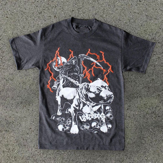 Fashion Print Personality Street Style Short Sleeve T-Shirt