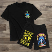 Trendy Hip Hop Fashion Loose Short Sleeve Suit