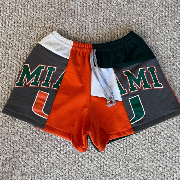 Varsity Paneled Casual Shorts
