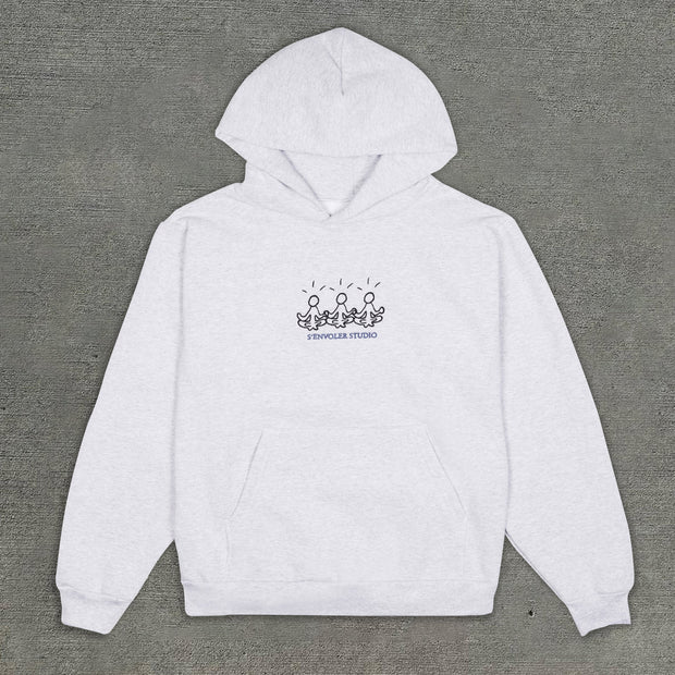 statement letter print hoodie