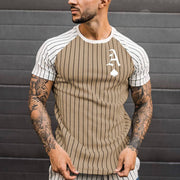 Casual round neck short sleeve printed pullover men's T-shirt