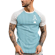 Casual round neck short sleeve printed pullover men's T-shirt