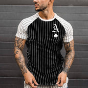 Casual round neck short sleeve printed pullover men's T-shirt