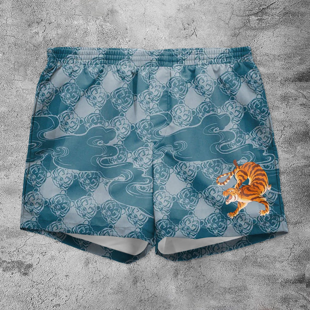 Vintage Print Casual Street Shorts