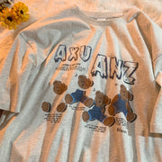 American retro cute bear T-shirt