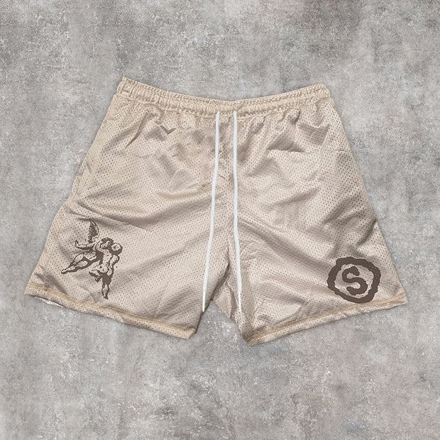 Fashion Personality Casual Angel Print Shorts