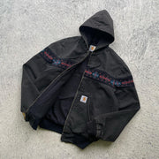 Vintage Solid Lined Aztec Hooded Jacket