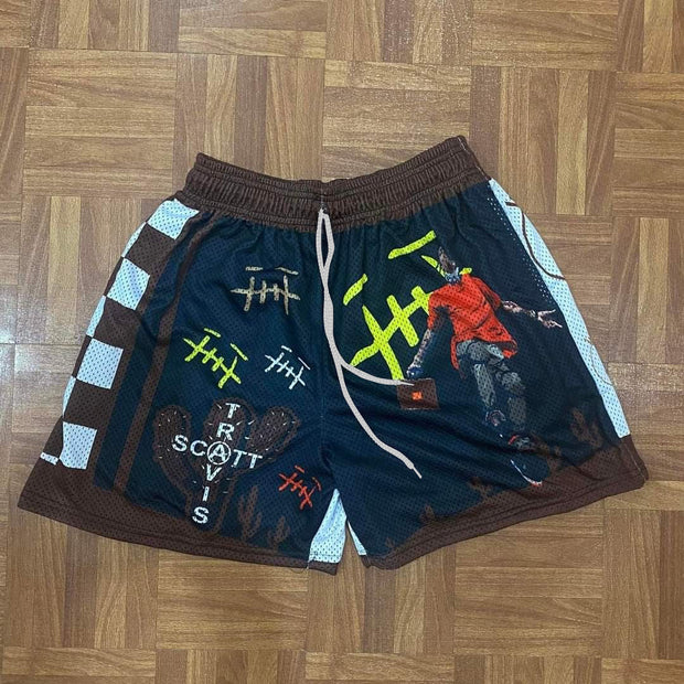 Casual Street Rap Mesh Shorts