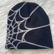 Spider web Y2K jacquard hat for men and women