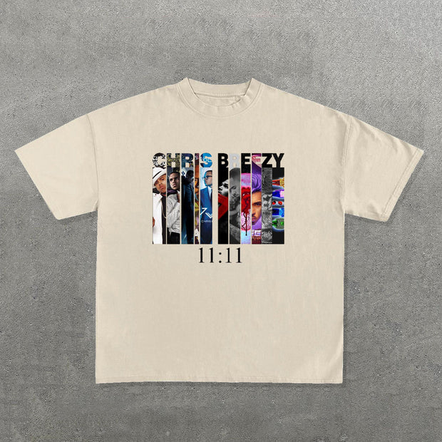Chris Brown 11:11 Print Short Sleeve T-Shirt