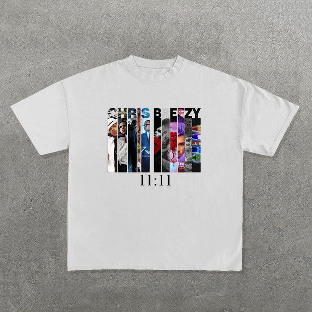 Chris Brown 11:11 Print Short Sleeve T-Shirt